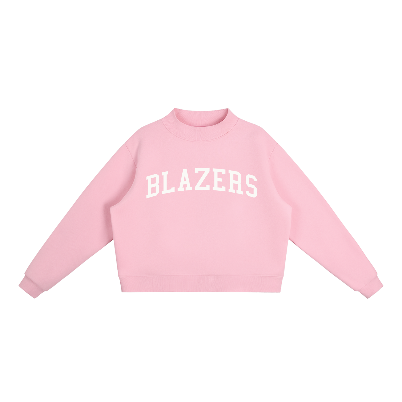 Essential Fleece Mock-Neck Crew Sweatshirt